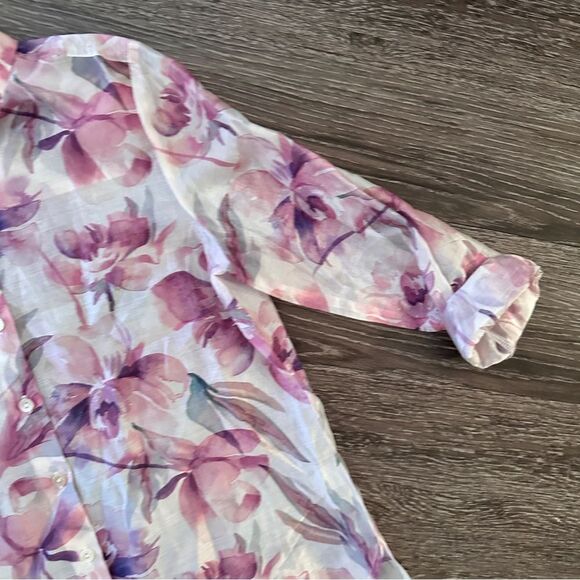 Bailey 44 Sheer Floral Button Down - Picture 5 of 10